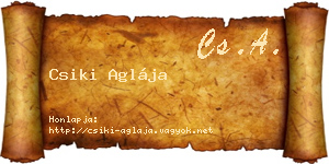 Csiki Aglája névjegykártya
